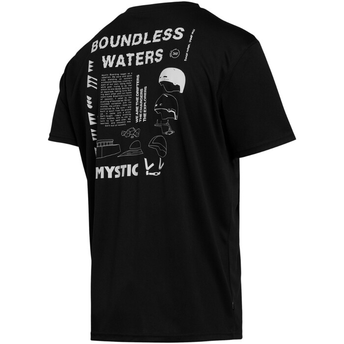 2024 Mystic Mnner Tactic Short Sleeve Loosefit Quickdry Top 35001.240156 - Black